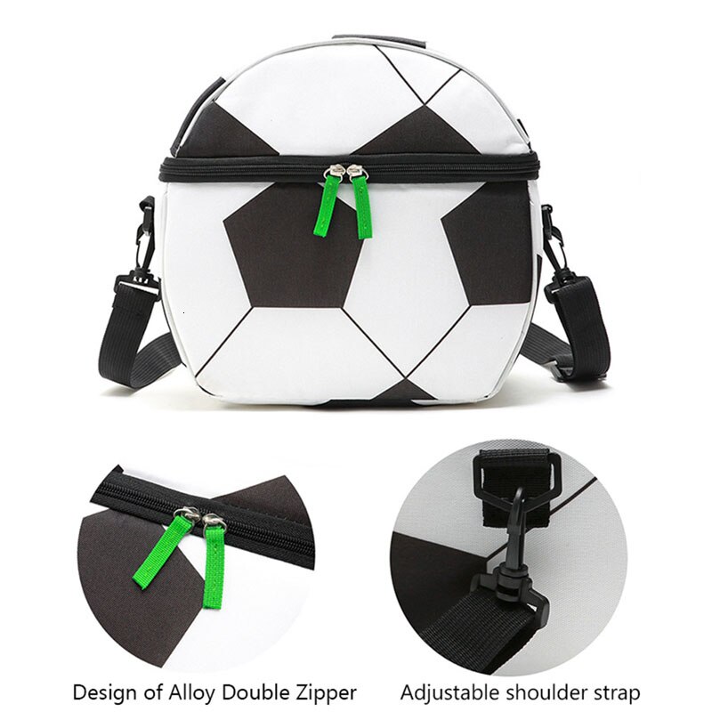 Voetbal Isothermische Tas Voedsel Koeler Mannen Lunchbox Tas Voor Kinderen School Cool Tas Voor Maaltijd Outdoor Vrouwen Thermische tas Voor Snack