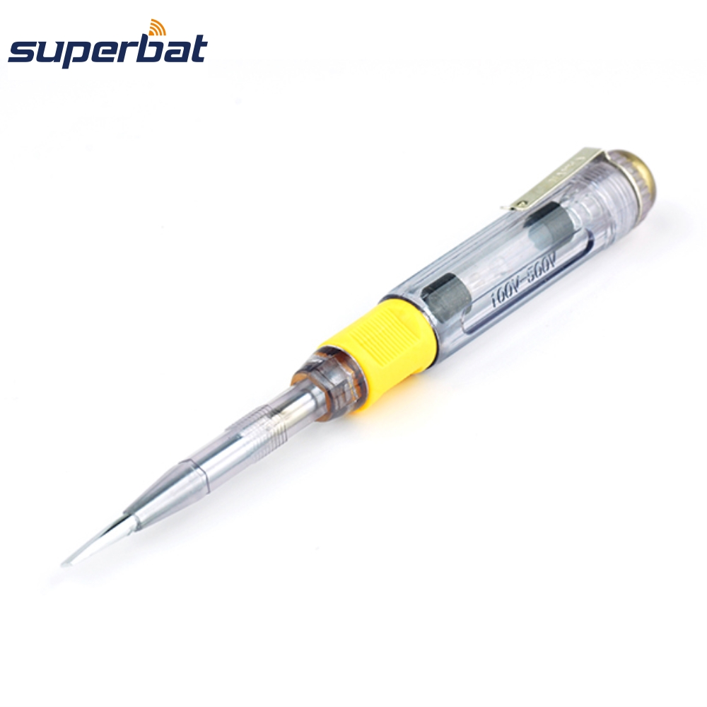 Superbat Vervanging 2-Functie Elektrische Test Pen Ingelaste &amp; Phillips Tip Schroevendraaier Elektrificeren Voltage Detector 100-500V 138Mm