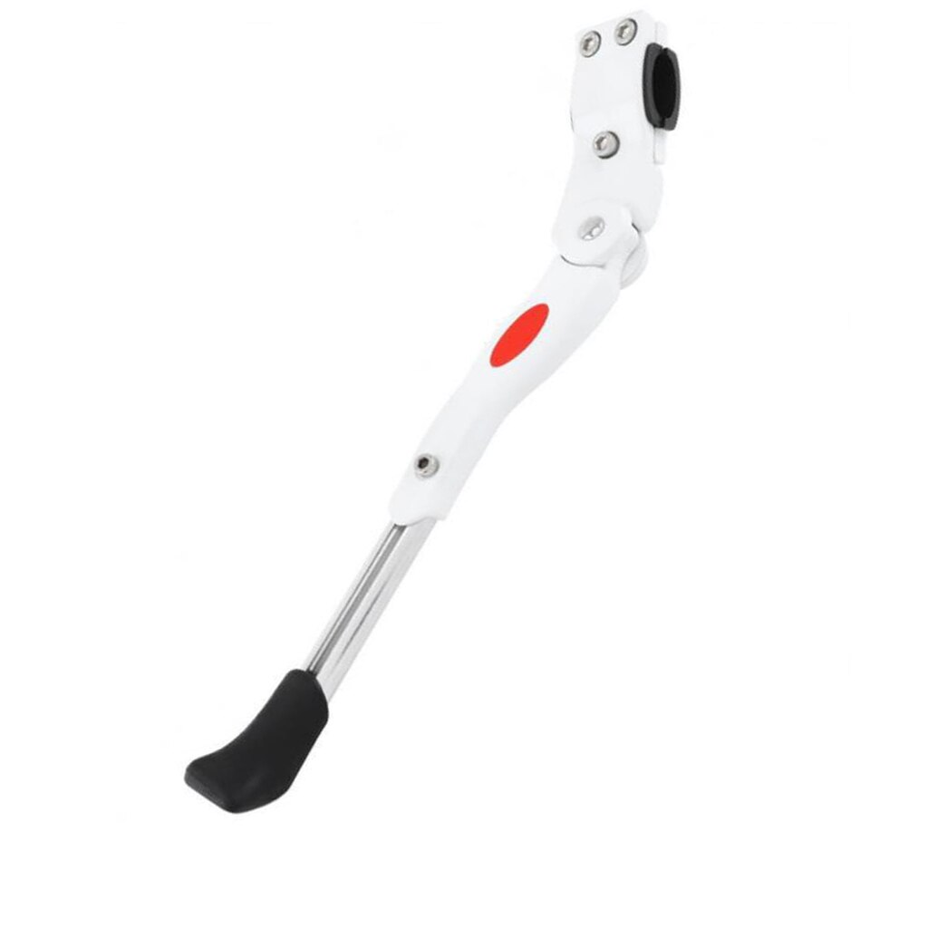 Pata de cabra ajustable para bicicleta, soporte lateral para bicicleta de 22-27 pulgadas, para adultos: White