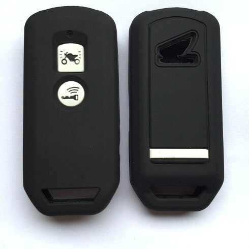 Protective Silicon Key Case For Honda X ADV SH 125 150 300 Forza 125 300 PCX150 Motorcycle Scooter 2 Button Smart Key: black-white