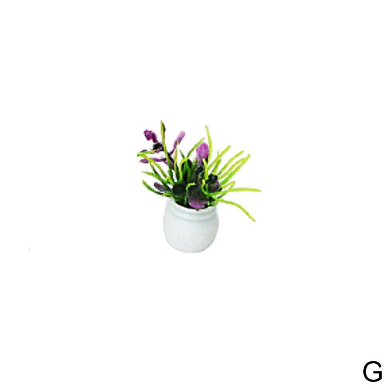 Mini potteblomster og planter modellfremstilling diy håndlaget konstruksjonssand bordmateriale 3-5cm: G