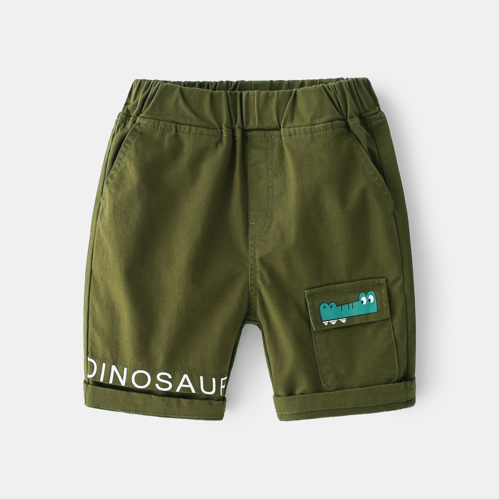 Jongens Zomer Shorts Baby Mode Korte Broek Kinderen Brief Knie Lengte Broek 3-7 Jaar Kids Casual shorts Broek: green / 6T