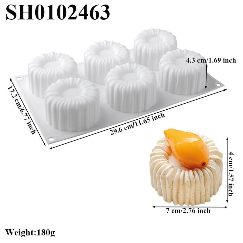 1 o 6 celle Bobina cilindrica struttura design mousse Torta Stampo Francese dolce Stampo da forno Budino fai da te dolce Stampo per cioccolato: Cioccolato