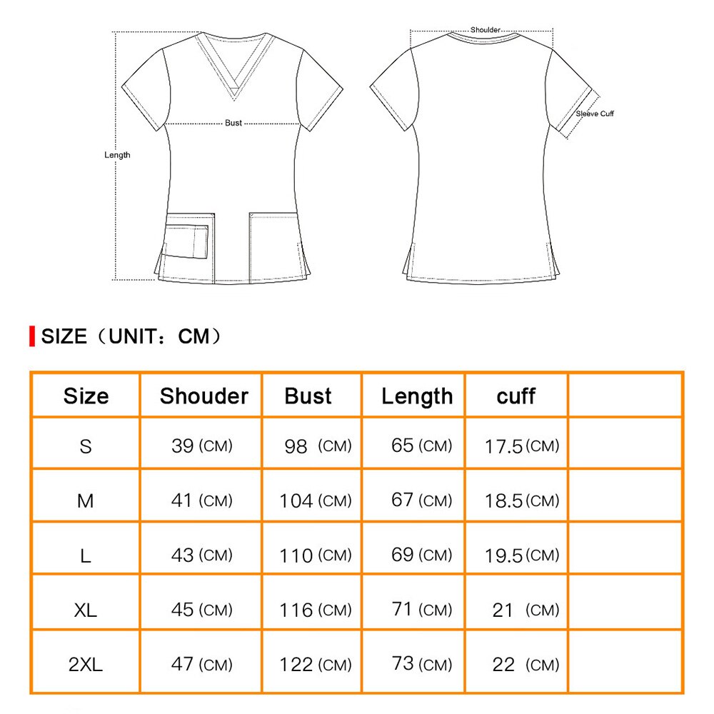 Unisex ren bomuld print komfortabel åndbar spa uniform scrub arbejdstøj top + justerbar tegneserie print scrub cap