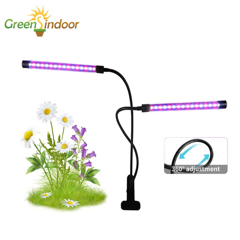 Phytolampe Led de croissance pour orchidées, 5V, USB, intensité variable, 3 couleurs, spectre complet