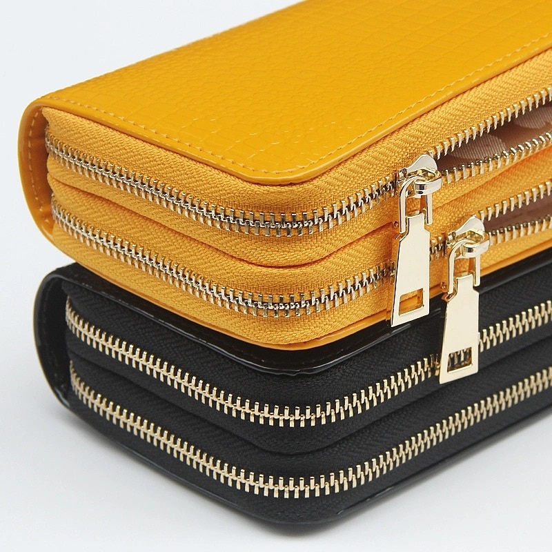 Vrouwen Mode Lamsvacht Lange Portemonnee Dame Telefoon Clutch Bag Kaarthouder Luxe Vrouwelijke Portemonnee Geldzak