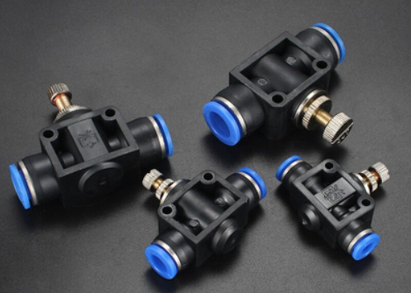 SA Pneumatik Luft Drossel Ventil Geschwindigkeit Kontrolle schnell Freisetzung Schlauch Rohr Wasser Anschluss Armaturen Zubehör Einstellen 4mm 6mm 8mm