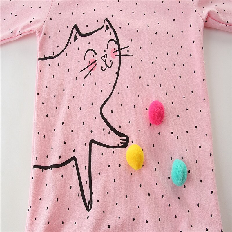 Springmeters herfst winter meisjes stippen sweatshirts schattige kinder katoenen kostuum lange mouwen trui tops meisjes