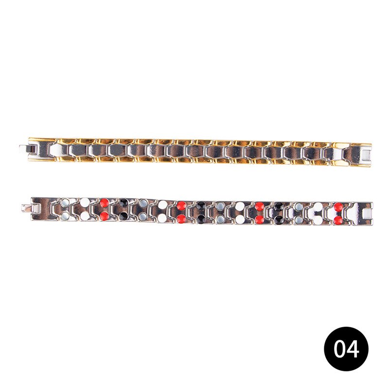 Pulsera magnética saludable para mujeres, brazaletes de magnetita con imanes de terapia de poder, joyería para el cuidado de la salud, inoxidable: Type2 04