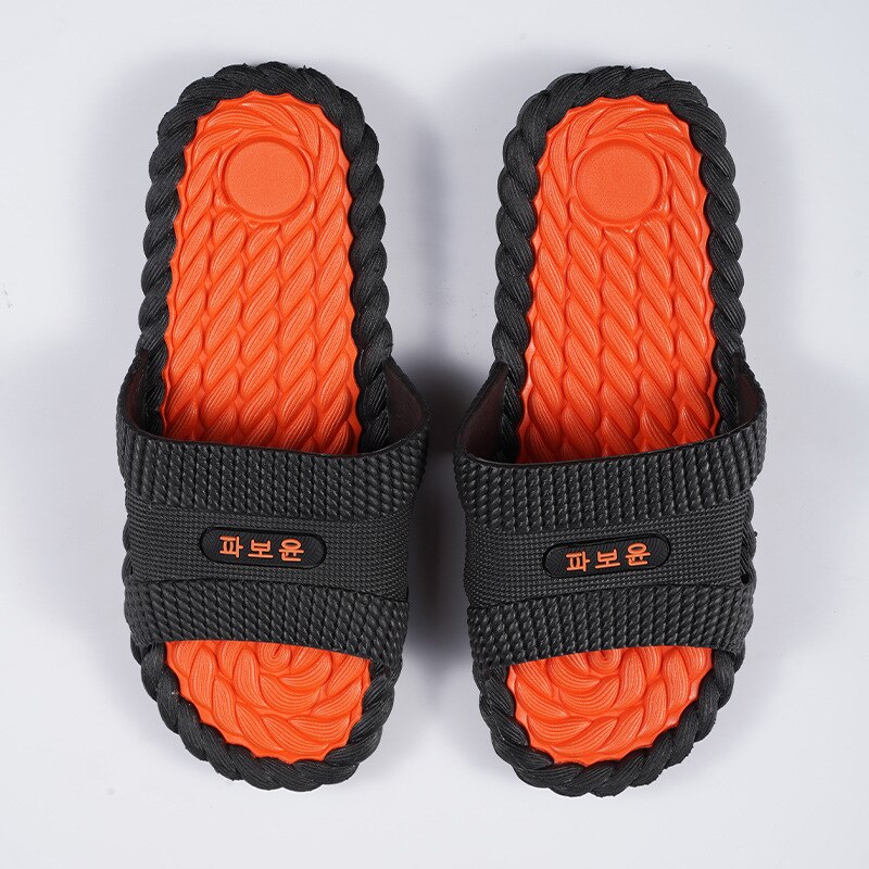 Zomer Mannen Slippers Zachte Zool Slippers Platte Slides Schoenen Voor Vrouwen Lichtgewicht Sliders Antislip Badkamer Sandalen schoenen: Oranje / 42-43