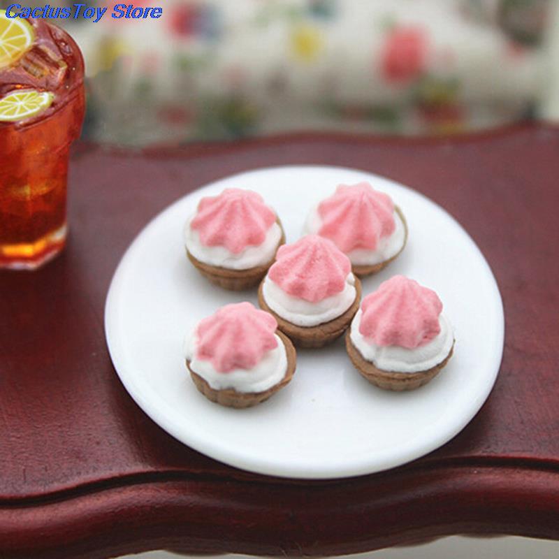 9 stücke Mini Tonne Kuchen Snack Simulation Nachtisch Lebensmittel Modell Spielzeug für Puppe Haus Dekoration 1/12 Puppenhaus Miniatur Zubehör