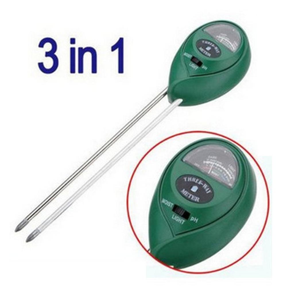 3 In 1 PH Meter Soil Moisture Monitor PH Tester Temperature Measurement Analysis Acidity Alkali Test Tool For Garden Plant