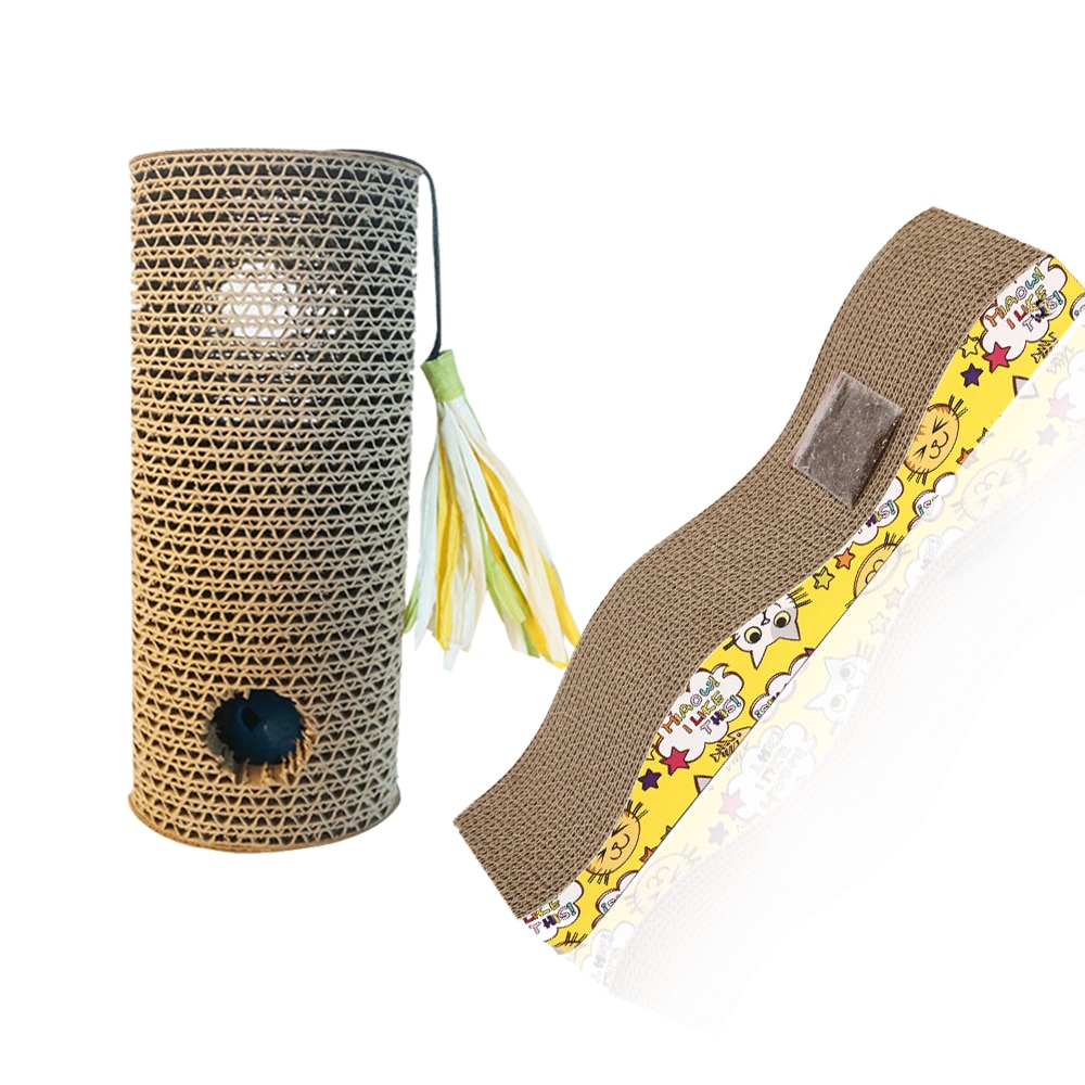 Sisal Cat Scratcher Board Scratching Post Mat Toy Soft Bed Mat Kitten Corrugated Cardboard Scratch Pad Claws Care Pet Toys