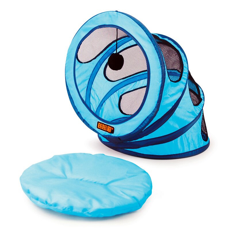 haut de gamme respirant spirale pliable chat tunnel multicolore en option chat canal chat jeux