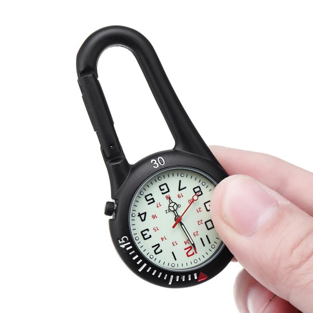 Jahrgang Uhr Karabiner Kompass Leuchtenden Multifunktions Sport Clip Korkenzieher Rucksack Tasche Medizinische Charme Uhren L4P5