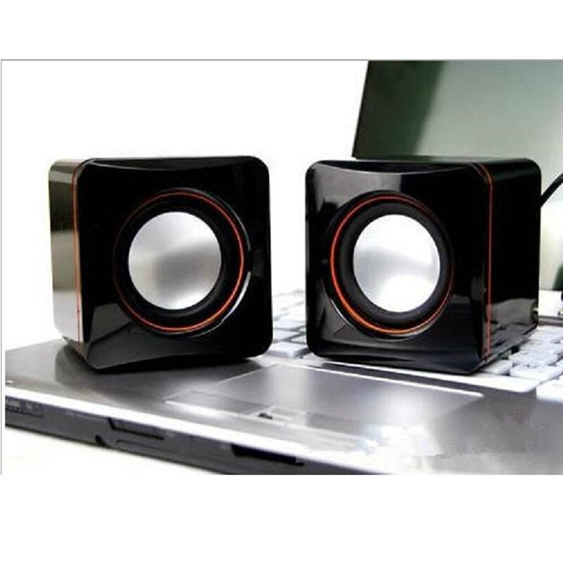 1 Pair USB 5V Computer Speakers Subwoofer 2.5W + 2.5W 4Ohm MP3 MP4 Digital Products Black I Key Buy