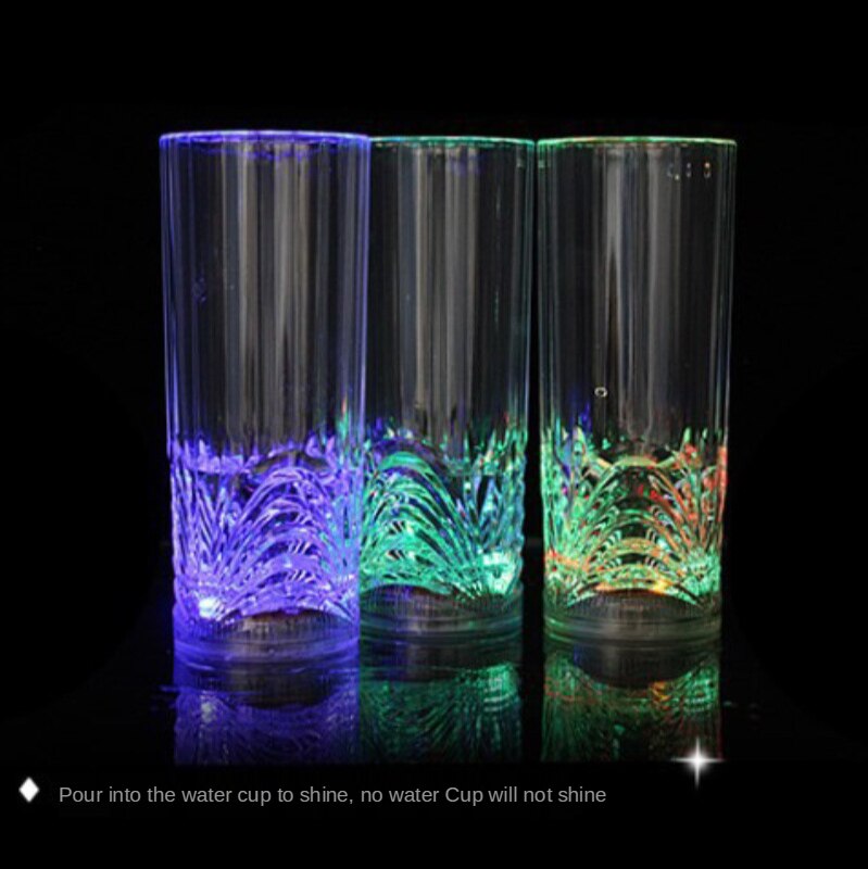 Luminous Mug Led Colorful Luminous Beer Mug, Water Induction Pineapple Mug, Bar Dragon Mug, Cheer Supplies: Flower straight cup