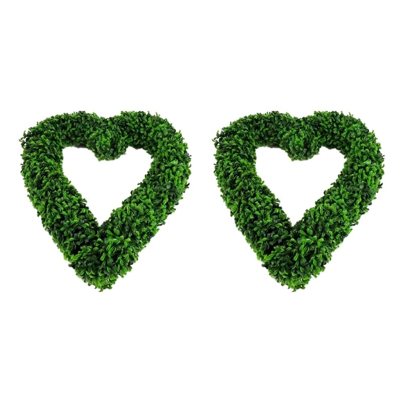 2X Garden Products Topiary Boxwood Heart Topiary Door Hanging Love Heart Home Decor: Default Title