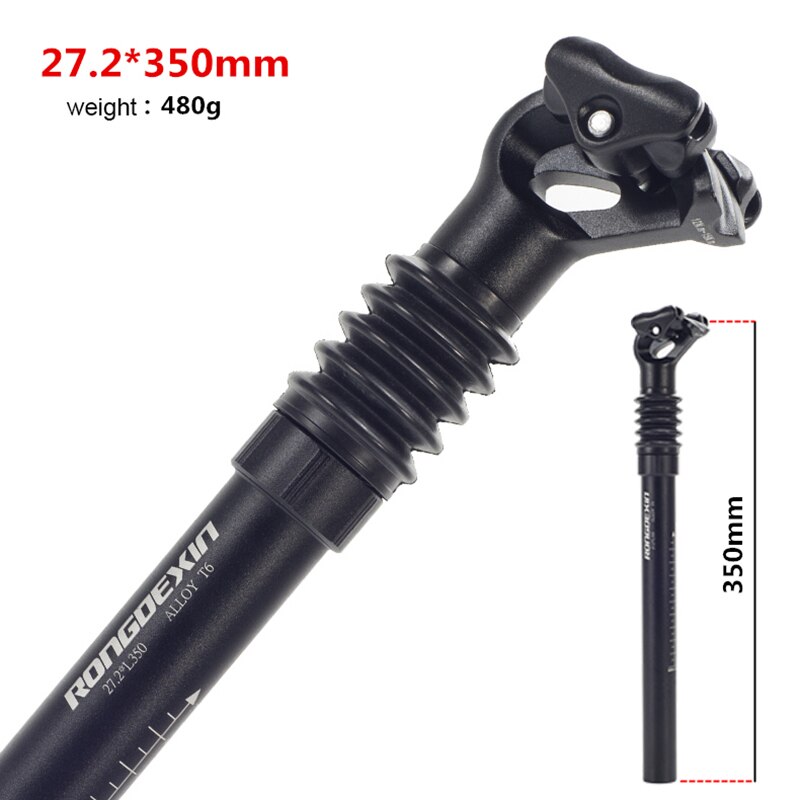 Amortisseur hydraulique de vélo vtt, tige de selle, Tube anti-choc en aluminium avec cale Adptper