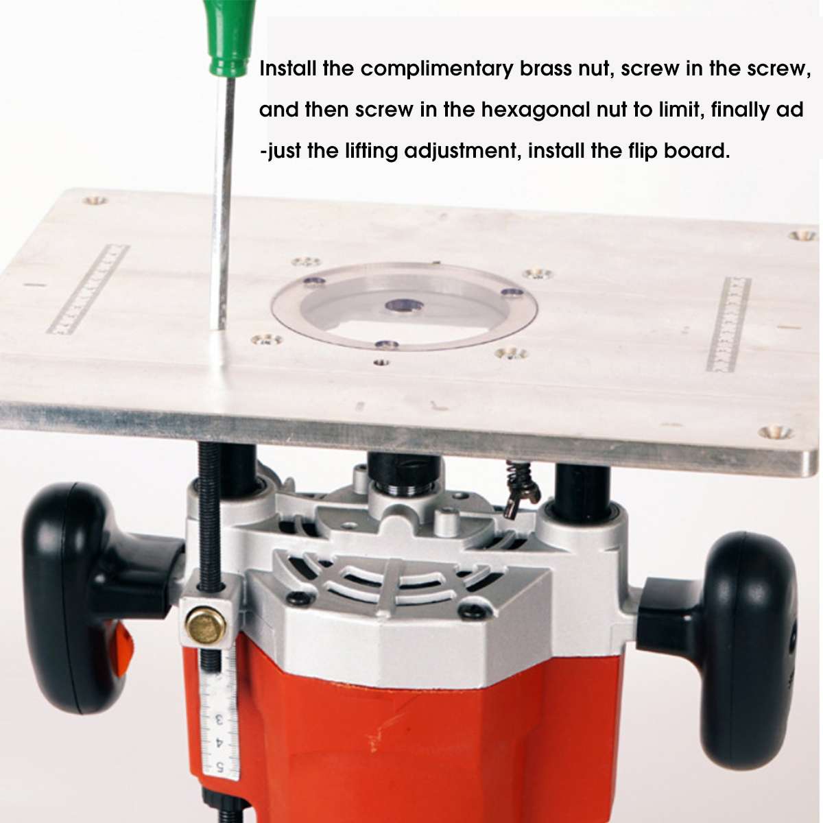 Electric wood milling trimming machine Flip Plate guide table Aluminum Router Table Insert Plate with accessories For Work Bench