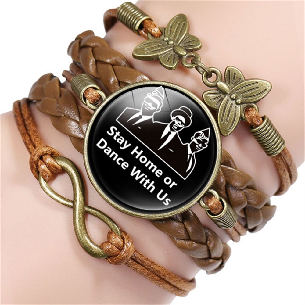 DIY Handmade Supplies I Have A Dream Hand-woven Ladies Heart-shaped Leather Love Bracelet Men's Bracelet: Style 6