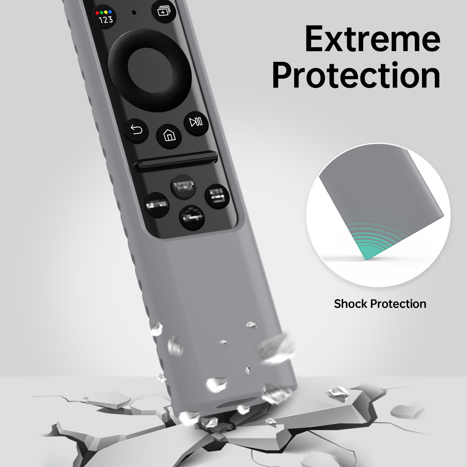 Silikonowa osłona SIKAI do Samsung BN59-01432A Oryginalna obudowa pilota Voice Smart TV do ładowania słonecznego 2023, TM2360E, TM2361E