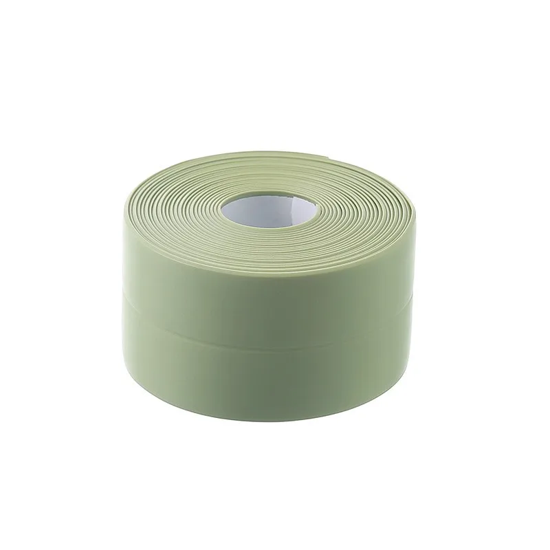 1 Roll of Waterproof and Mold Proof Toilet Sealing Strip, Kitchen Bathroom Self-adhesive Sealing Tape, Bathroom Waterproof Tape: green