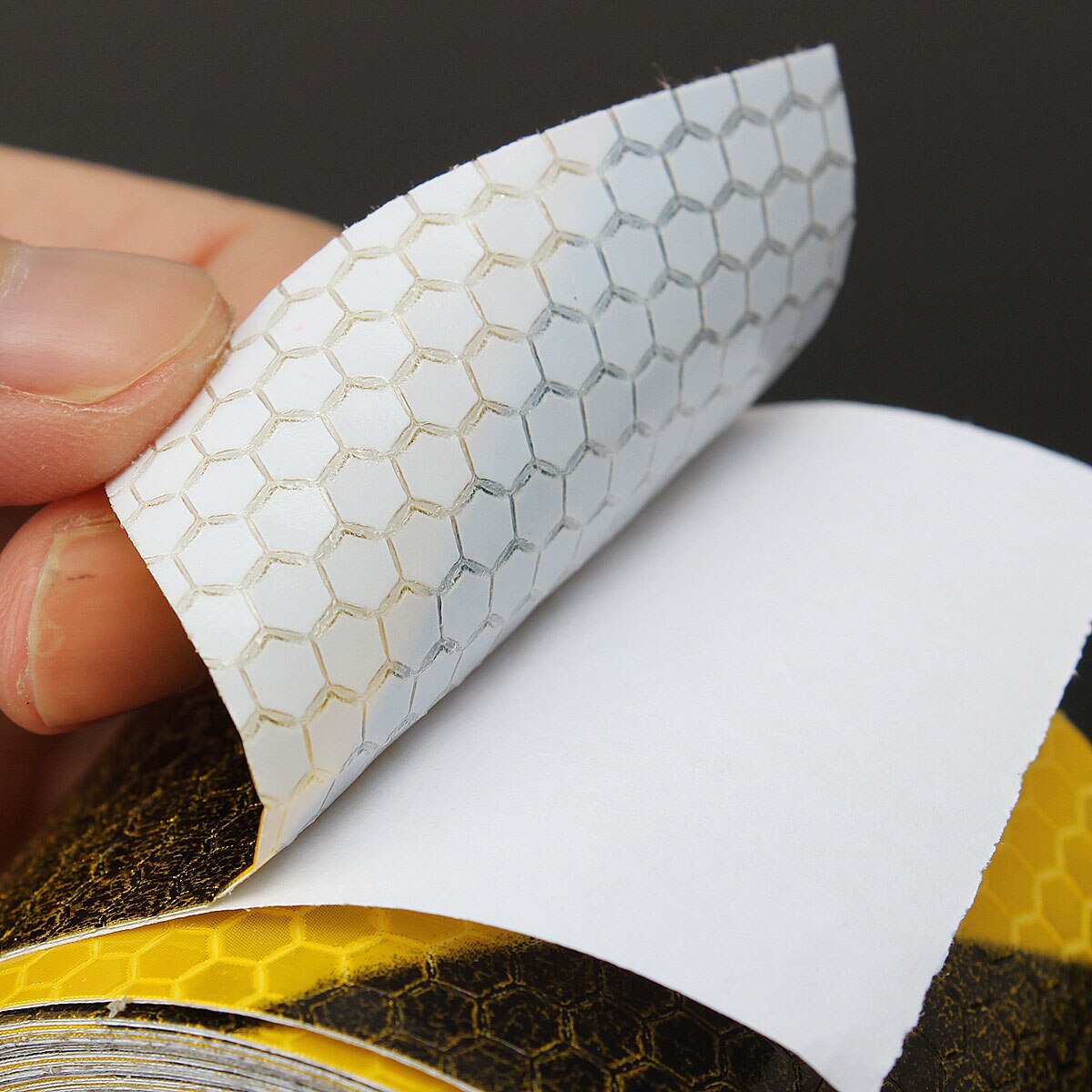 1Pcs Black Yellow Reflective Safety Warning Conspicuity Tape Film Sticker 300cm x 5cm