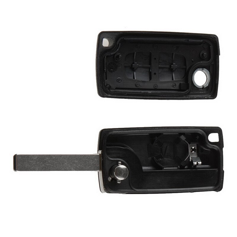 Flip Remote 2 Button Key Shell Case Blade Fob Vervanging Voor Peugeot 207 Opvouwbare Sleutelhanger Case Flip Vervanging accessoires