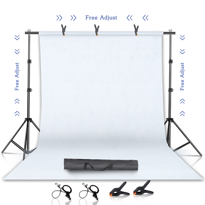 Kit de soporte de fondo de fotografía, sistema de soporte de fondos con soporte ajustable para estudio fotográfico, marco de pantalla de croma verde: LIGHT BLUE / 150 * 150