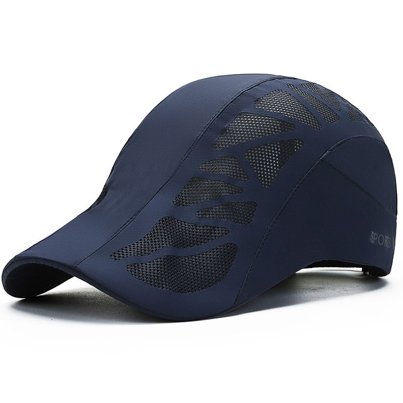 2022 Summer Quick-drying Golf Cap Thin Tennis Cap Wild Sunscreen Fishing Cap Sun Hat Male Sun Hat: Navy