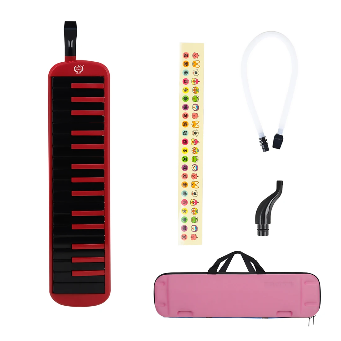IRIN Melodica 32/37 teclas teclado de Piano armónica de órgano bucal instrumento Musical principiante niños educativo Melodica: Salmón