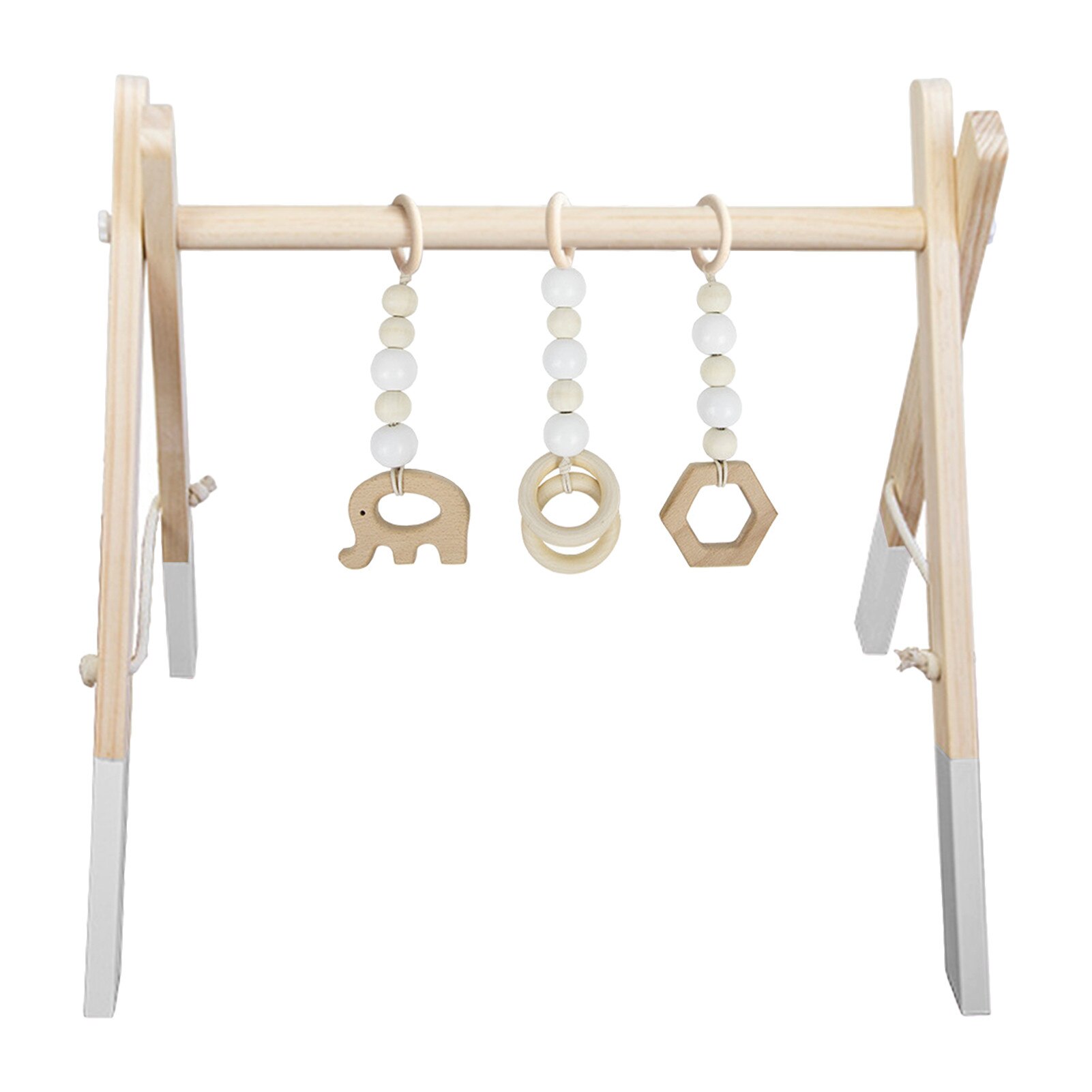 Baby Spel Gym Opvouwbare Draagbare Fitnessapparatuur Voor Kinderen Brinquedos Waldorf Chupeta Banaan Mordedor Mordedores: White