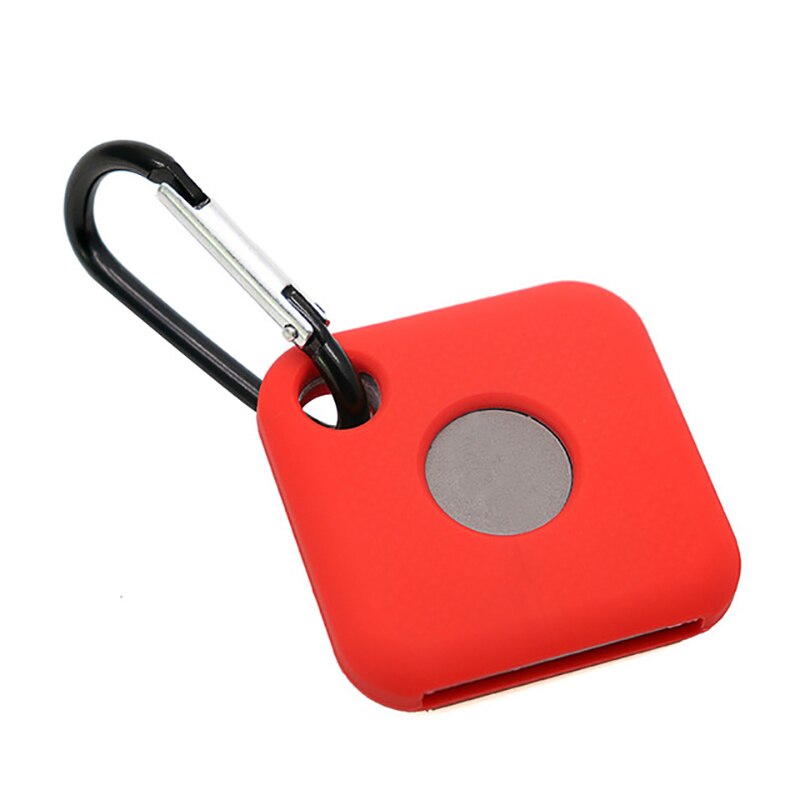 Scratch-Resistant Soft Silicone Protective Cover. Skin Protection Cover With Carabiner For Tile Pro Mobile Phone Key Finder: Red