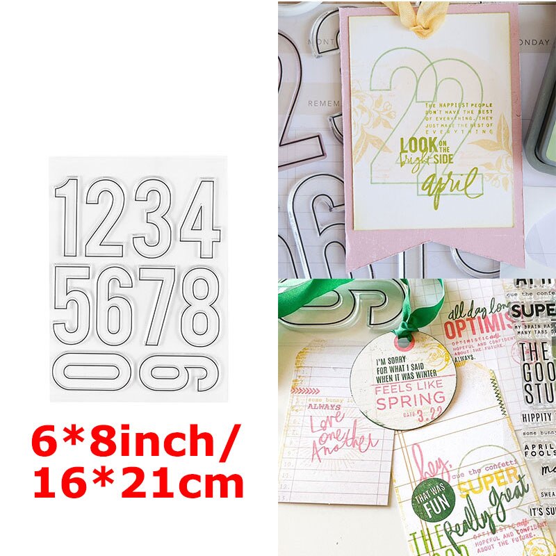 A-Z Capital Alphabets Number 0-9 Week Month Words Clear Stamps Thanks Loved Spring Happy Life English Letter DIY Craft 2022: 5