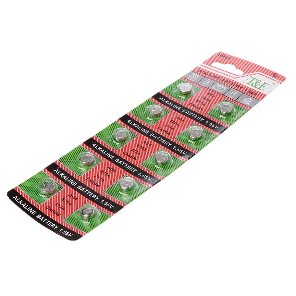 10 PIÈCES Montre Pile AG4 377A 377 LR626 SR626SW SR66 LR66 Piles Bouton Jouets Caméra À Distance