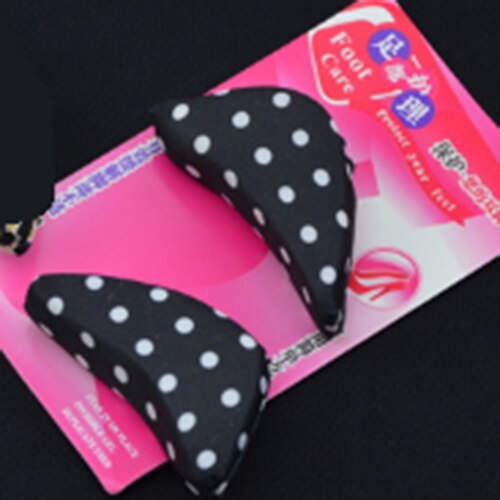 1Pair Sponge Forefoot Insert Toe Plug Half Forefoot Cushion Anti-pain Big Shoes Toe Front Long Top Filler Shoes Adjustment: Black with Dot