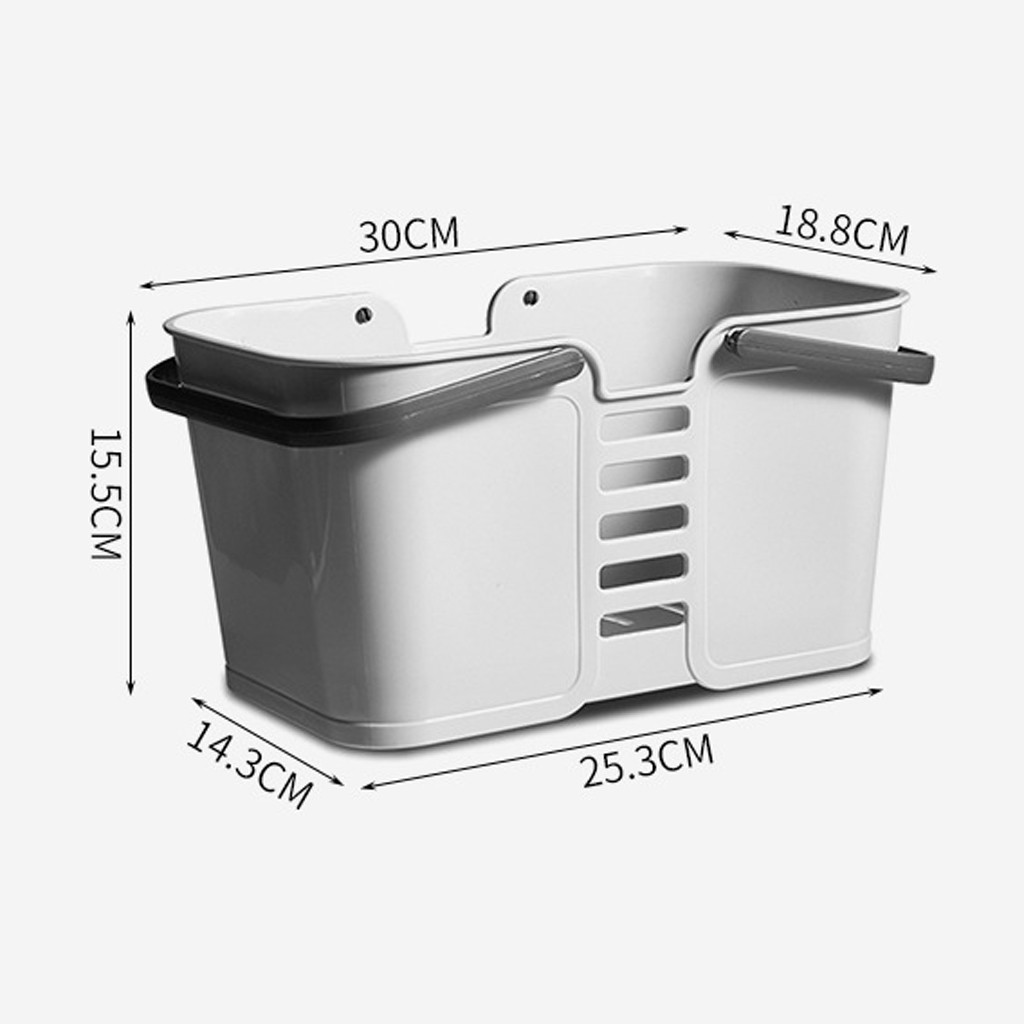 Bærbar vasketøjskurv til badeværelset toiletartikler opbevaringsboksholder arrangør badekurv badeværelsesprodukter  fh5