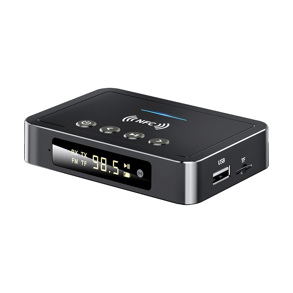 NFC USB 5.0 Transmitter Receiver 500mAh 3 in 1 Adapter Dongle AUX for Home TV PC Audio with LED Digital Display