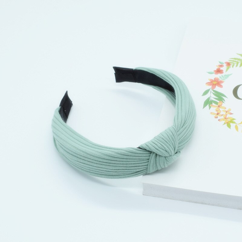Diadema anudada para niña y mujer, bandanas con lazo de lana, diadema con orejas de animales, turbante, accesorios para el cabello, 1 ud.: 5