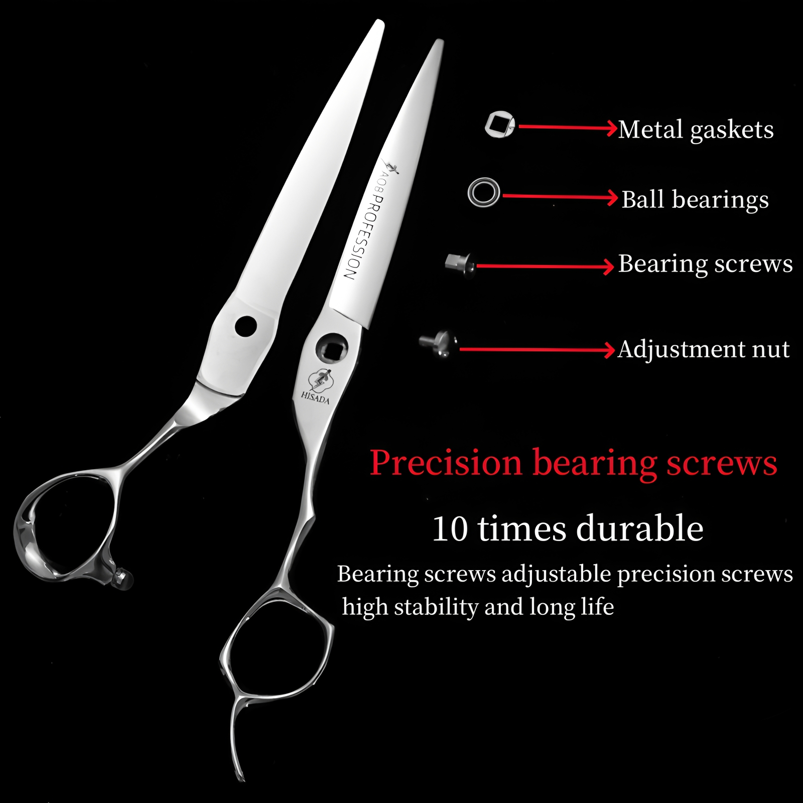 HISADA kappersschaar 6.0/6.5/7.0-inch professionele kappersschaar Japanse handgemaakte VG10 materiaal haar schaar
