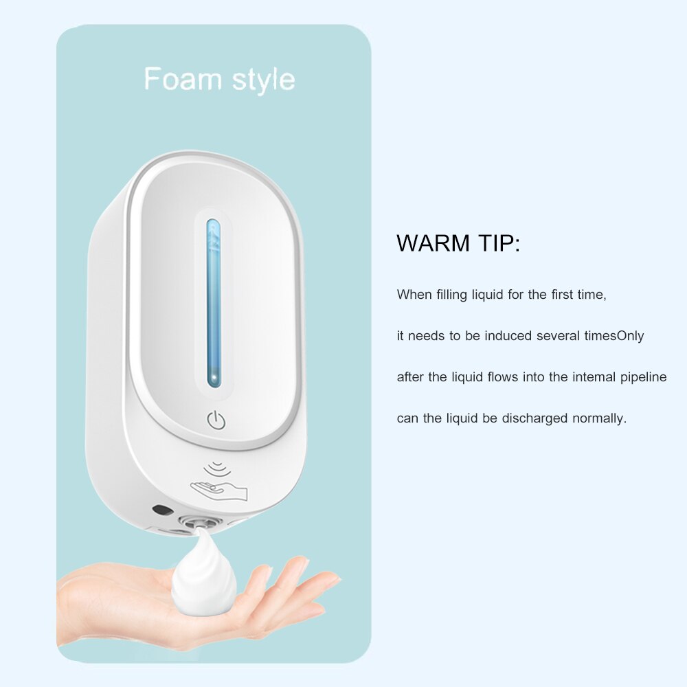350ml väggmonterad automatisk tvåldispenser infraröd induktion smart flytande tvål dispenser kök badrum tvål lotion pump: E12209