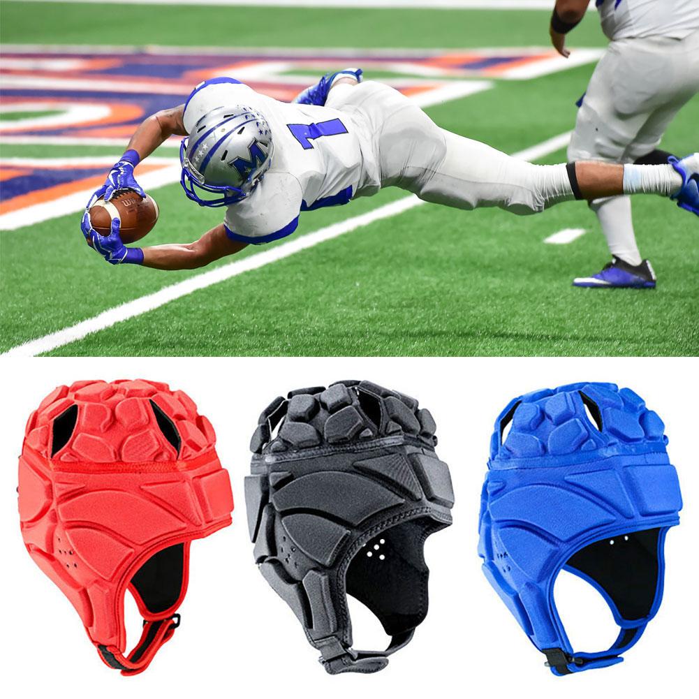 Kids Adult Rugby Soccer Goalkeeper Helmet Thick EVA Goalie Head Protector Cap