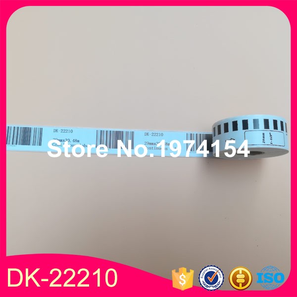 10X rouleaux d&#39;étiquettes compatibles Brother DK-22210 DK22210 DK-2210 DK210 210, étiquettes en papier continu, DK 22210