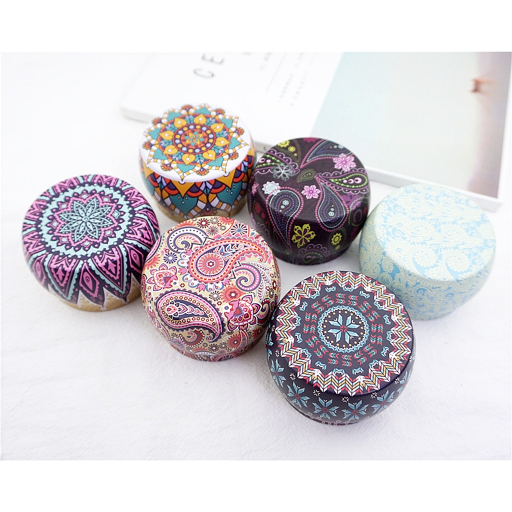 Premium Christmas Cookie Tins - Decorative Ethnic Style Cookie Tins, Extra Thick Steel - Cookie Containers for Giving