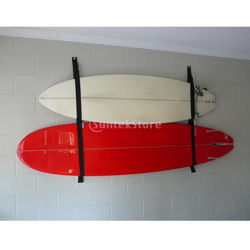 Surfebrett longboard slynge vegg oppbevaring festestropp / stativ system sup garasje hengerholder - holder 2 brett