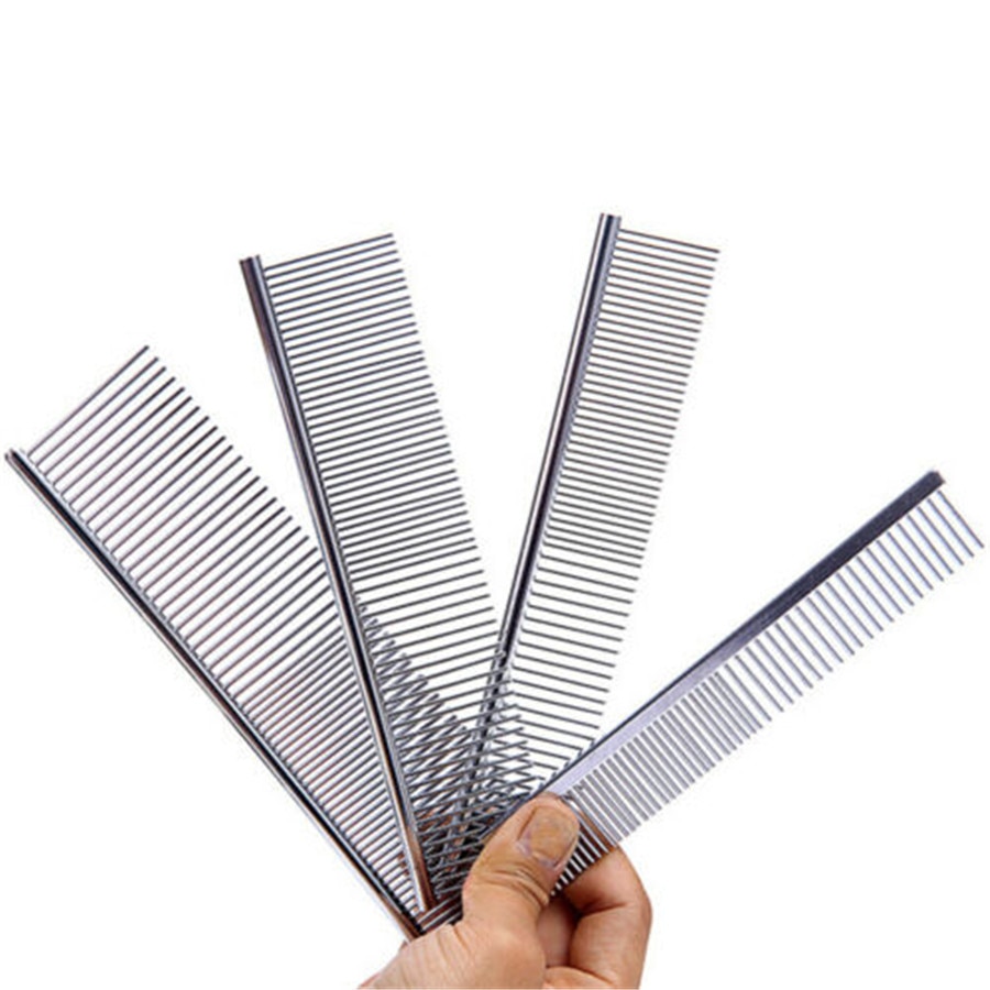 Pet Dog Metal Stainless Steel Hair Grooming Comb For Shaggy Dogs Barber Grooming Animal Care Comb Protect Flea Cleaning Brush