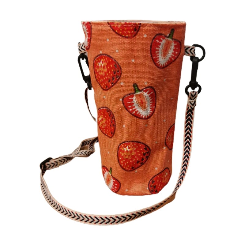 Sac porte-gobelet avec bandoulière réglable, bouteille d'eau créative, fourre-tout, sac porte-gobelet, pochette avec bandoulière, 87HA