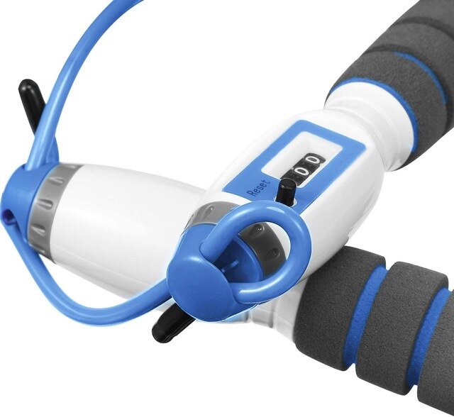 Rope Skipping Loss Endurance Jump Children Adult Training Adjustable Speed Aerobic Automatic For Training Aerobic Exercise: Blue