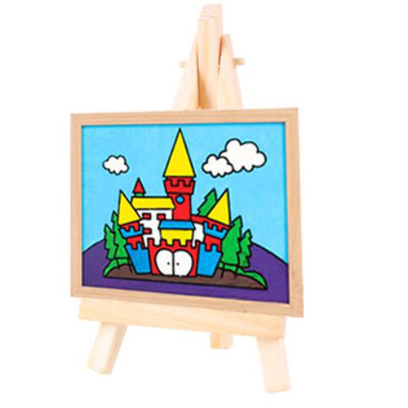 10 Set Artists Mini Canvas Set Painting Craft DIY Drawing Small Table Easel